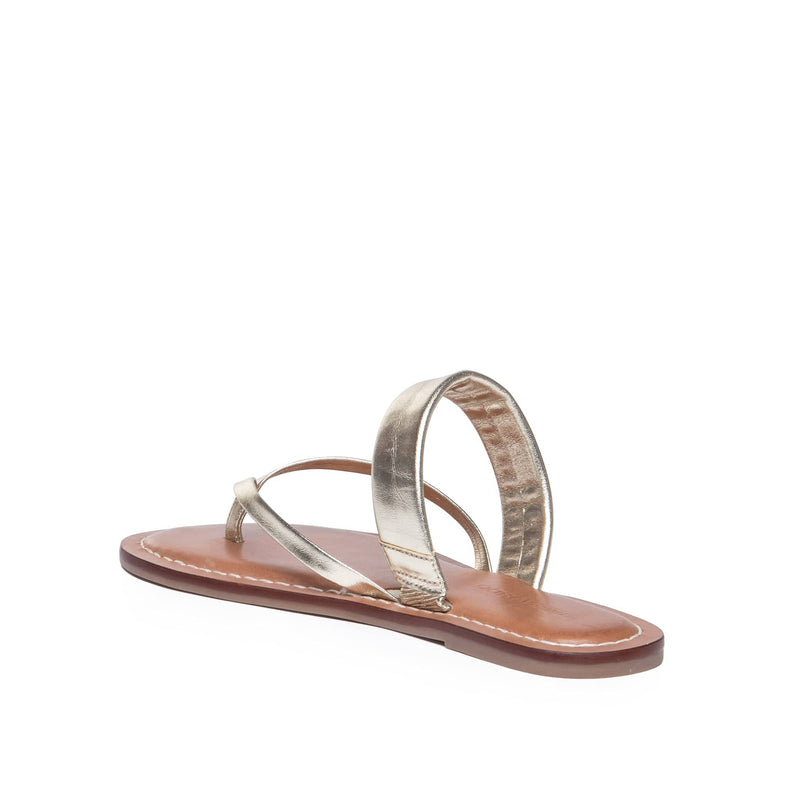 Sandalias Planas Bernardo Leia Thong Mujer Doradas | BCB5784EX