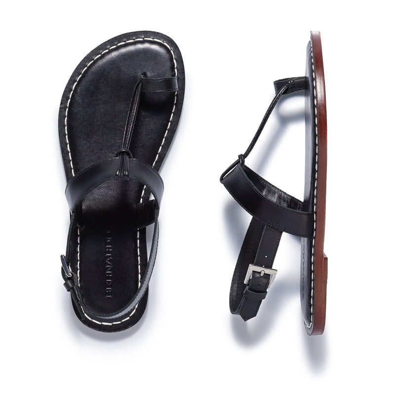 Sandalias Planas Bernardo Maverick 2 Toe Ring Mujer Negras | ZFJ2100EM