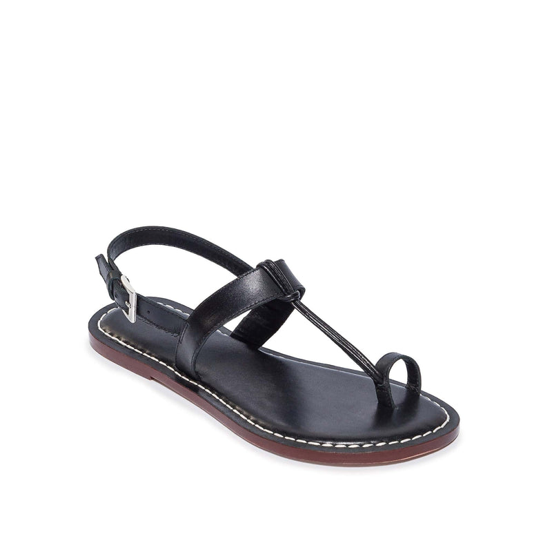 Sandalias Planas Bernardo Maverick 2 Toe Ring Mujer Negras | ZFJ2100EM