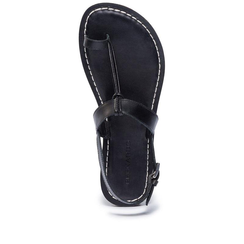 Sandalias Planas Bernardo Maverick 2 Toe Ring Mujer Negras | ZFJ2100EM