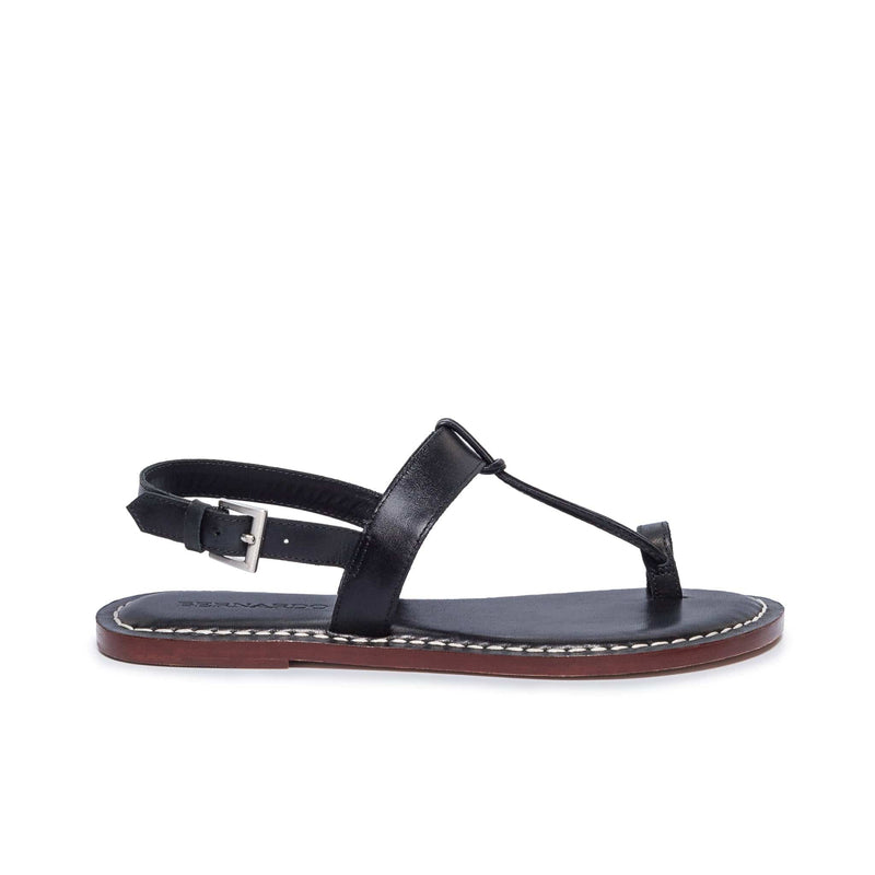 Sandalias Planas Bernardo Maverick 2 Toe Ring Mujer Negras | ZFJ2100EM