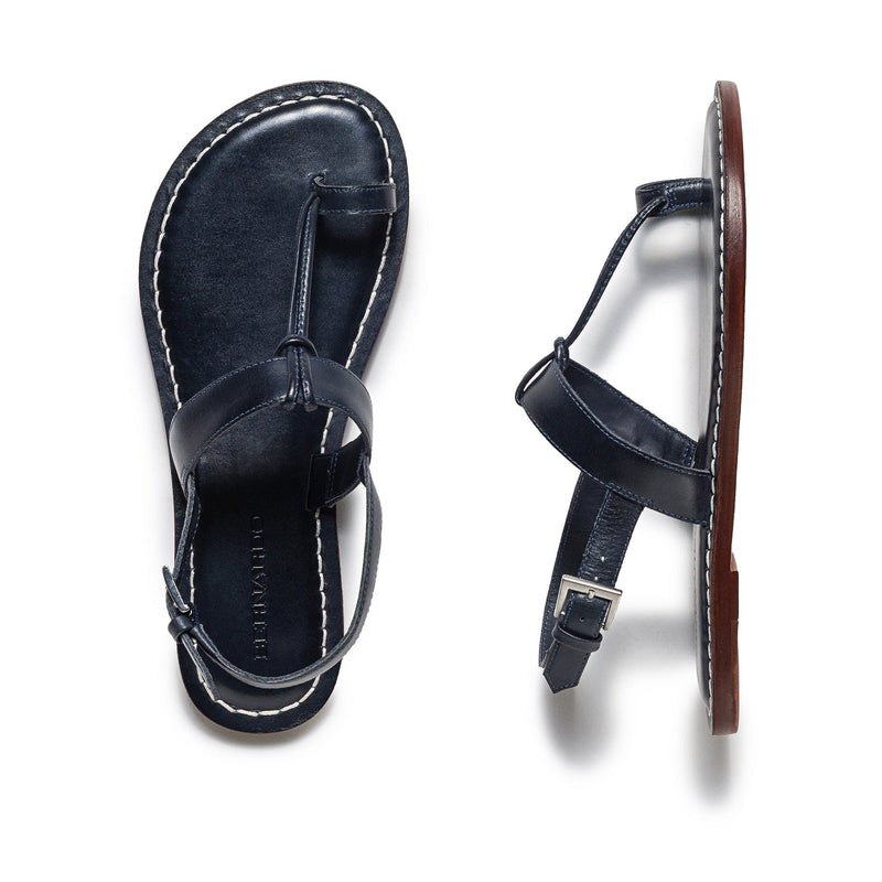 Sandalias Planas Bernardo Maverick 2 Toe Ring Mujer Azul Marino | CGE9264DS