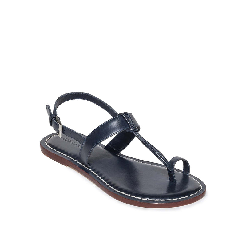 Sandalias Planas Bernardo Maverick 2 Toe Ring Mujer Azul Marino | CGE9264DS
