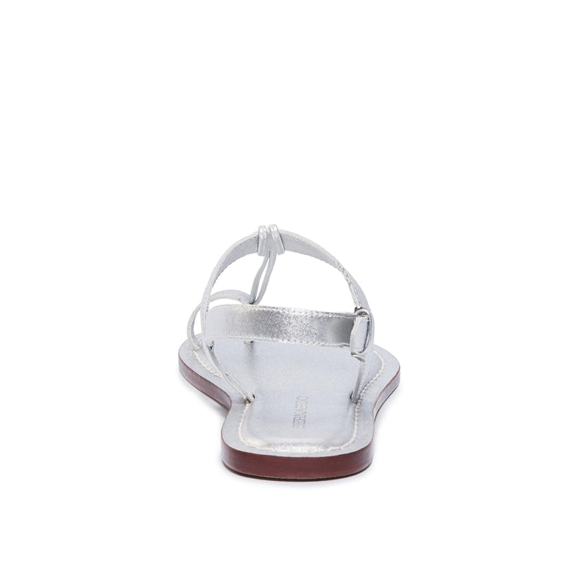 Sandalias Planas Bernardo Maverick 2 Toe Ring Mujer Plateadas | HAP6084JA