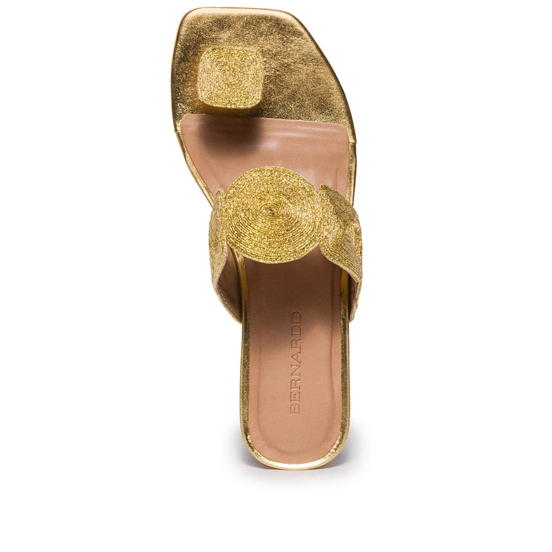 Sandalias Planas Bernardo Palermo Mujer Doradas | RCC1733MU