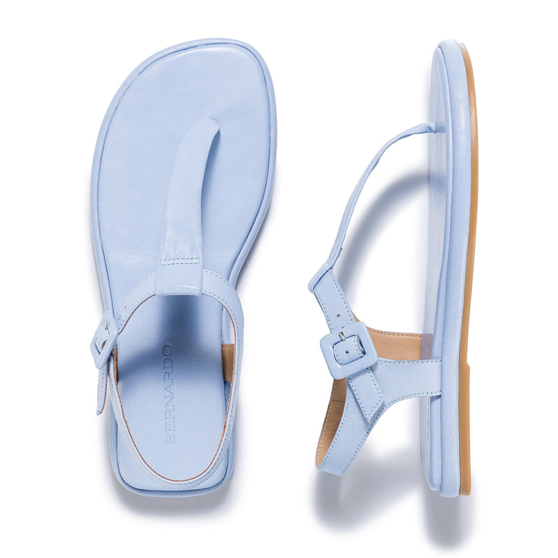 Sandalias Planas Bernardo Tucson T-Strap Mujer Azules | BJS169JF