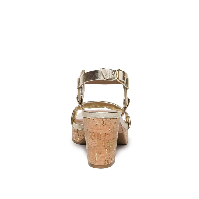 Sandalias Plataforma Bernardo Candace Mujer Doradas | PRR2693JN