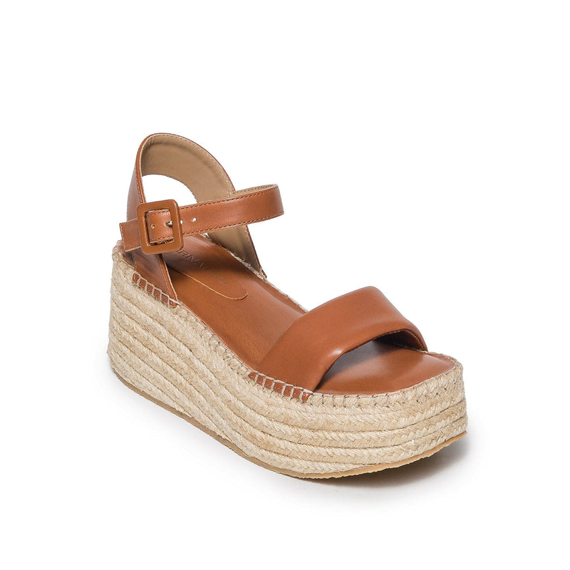 Sandalias Plataforma Bernardo Mallorca Espadrille Mujer Marrones Oscuro | GFQ915CE