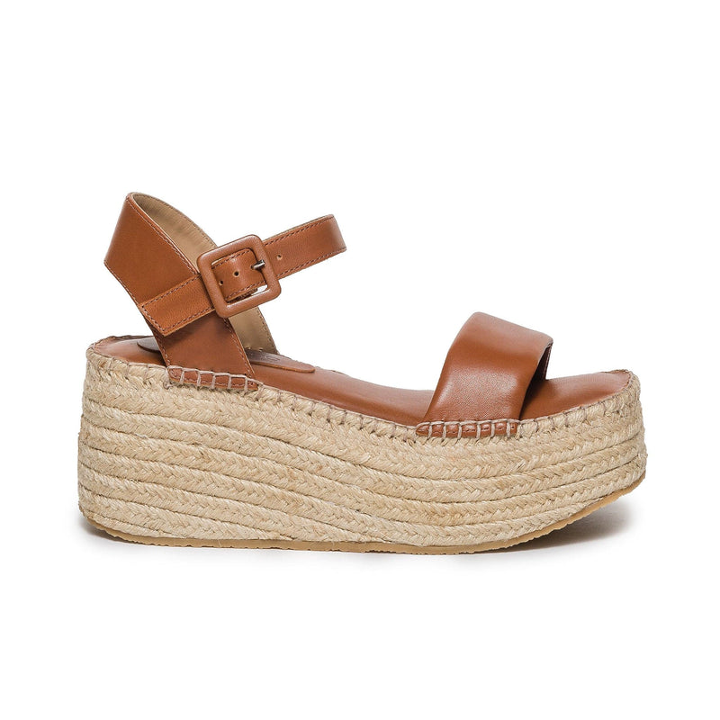 Sandalias Plataforma Bernardo Mallorca Espadrille Mujer Marrones Oscuro | GFQ915CE