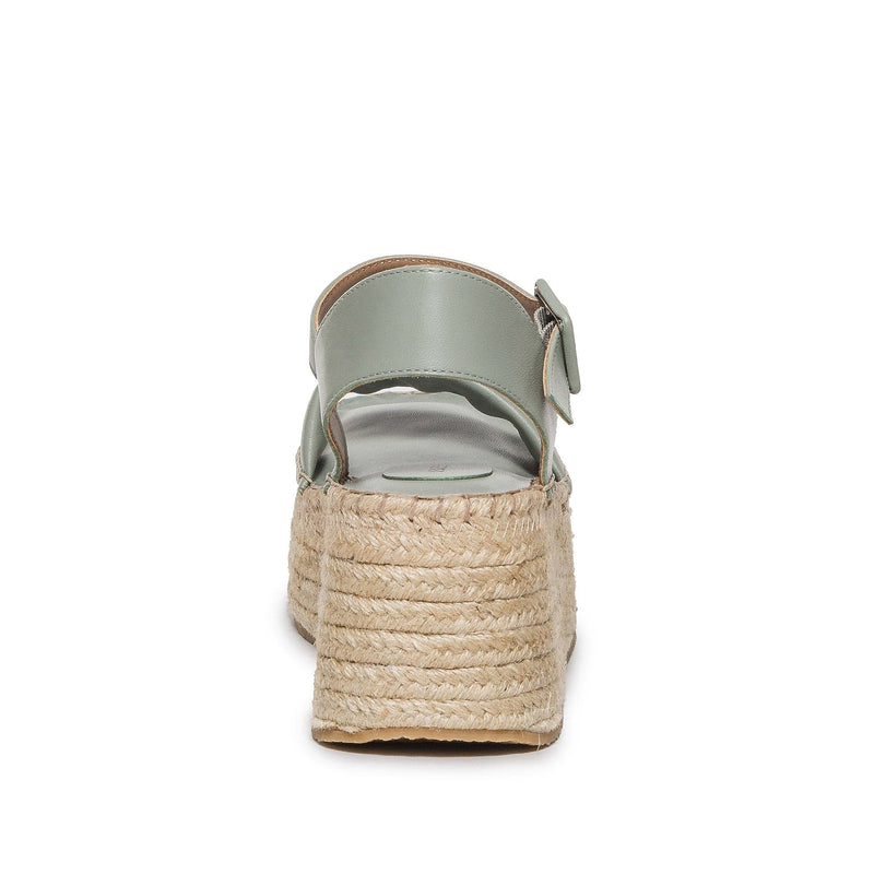 Sandalias Plataforma Bernardo Mallorca Espadrille Mujer Verde Claro | YBB7736SN