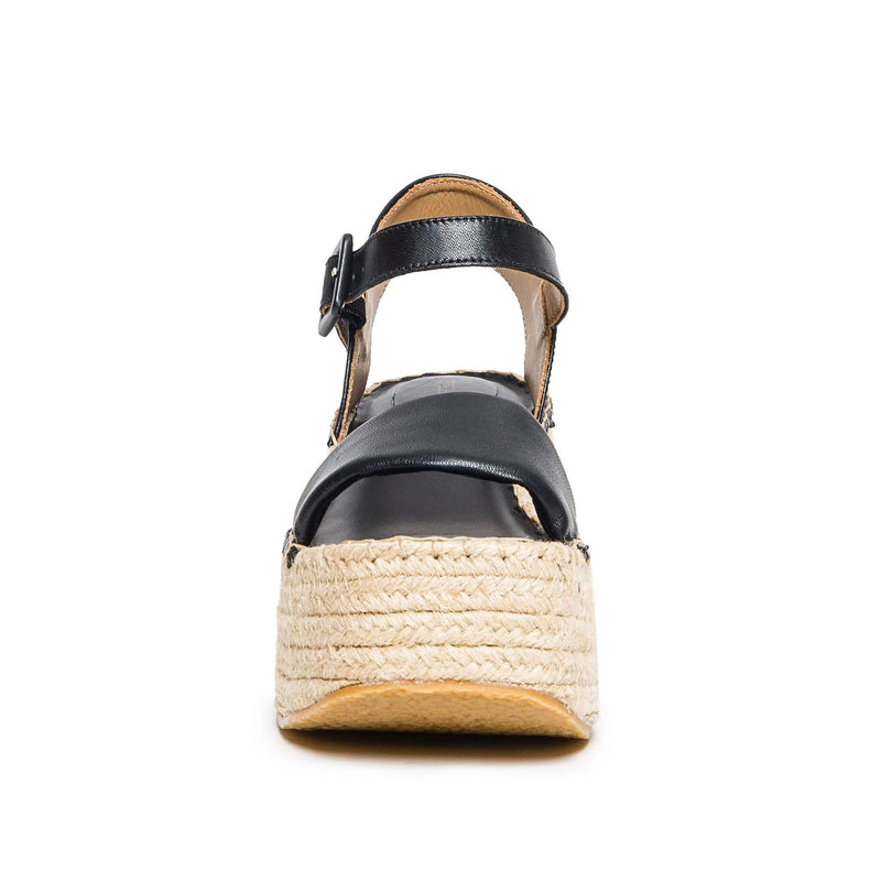 Sandalias Plataforma Bernardo Mallorca Espadrille Mujer Negras | WCS8527WJ