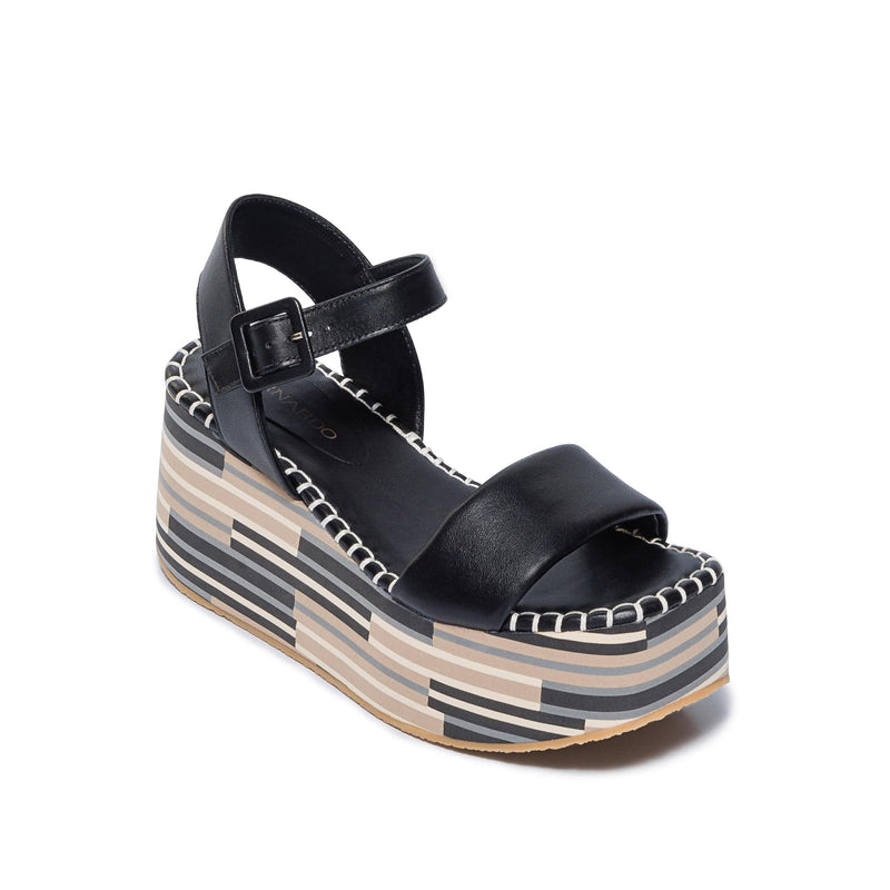 Sandalias Plataforma Bernardo Marley Mujer Negras | UPN3991WK