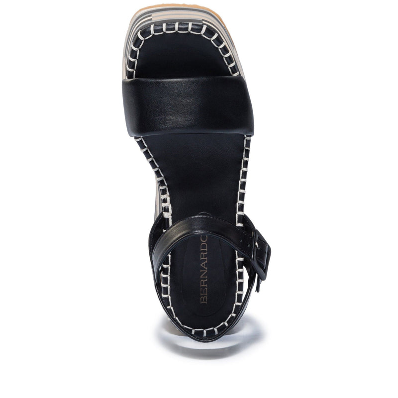 Sandalias Plataforma Bernardo Marley Mujer Negras | UPN3991WK