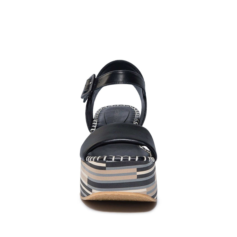 Sandalias Plataforma Bernardo Marley Mujer Negras | UPN3991WK