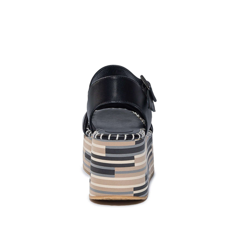 Sandalias Plataforma Bernardo Marley Mujer Negras | UPN3991WK