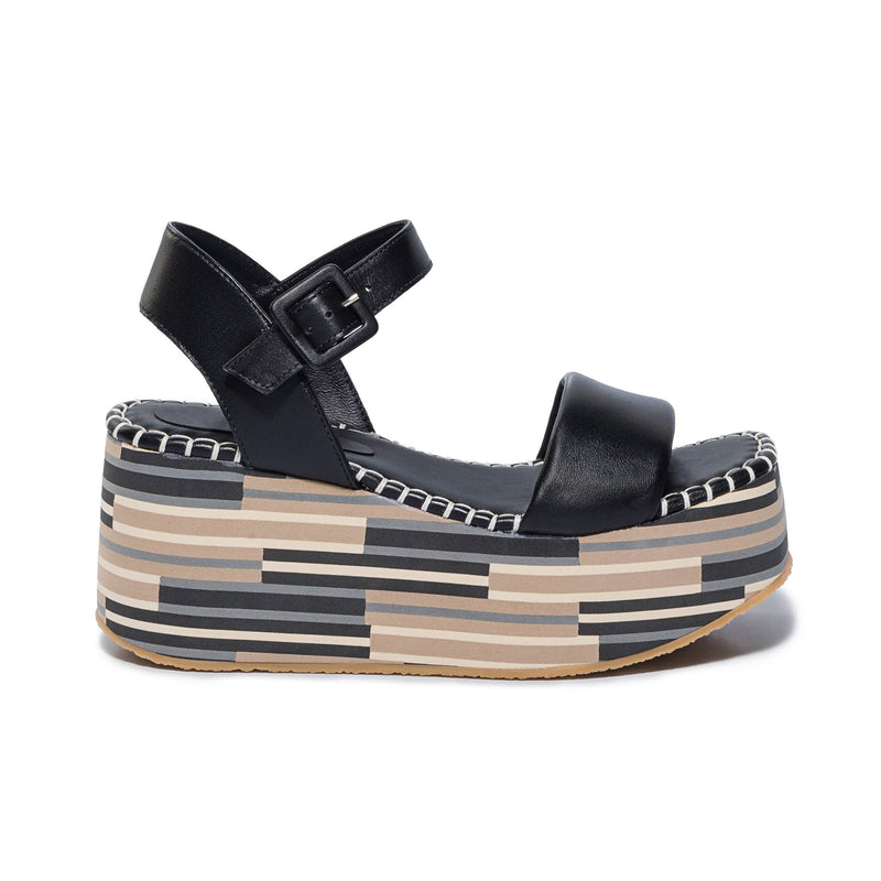 Sandalias Plataforma Bernardo Marley Mujer Negras | UPN3991WK