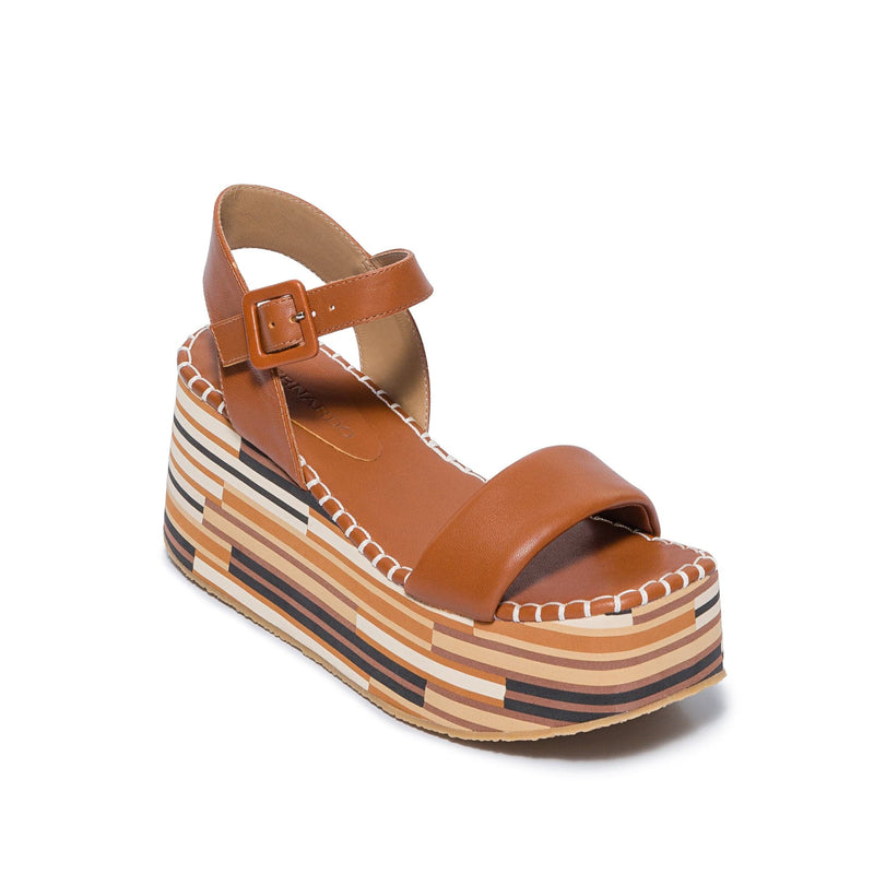 Sandalias Plataforma Bernardo Marley Mujer Marrones Oscuro | HKL7383BJ