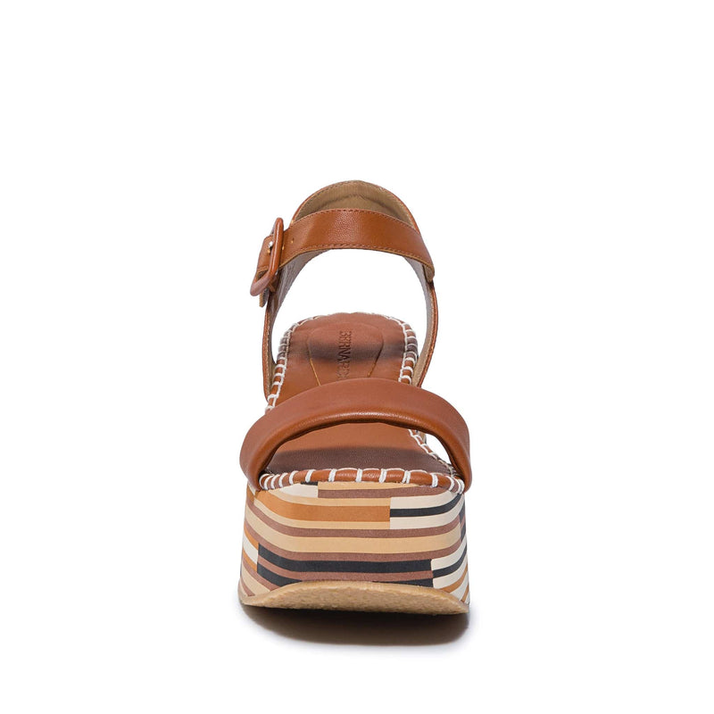 Sandalias Plataforma Bernardo Marley Mujer Marrones Oscuro | HKL7383BJ