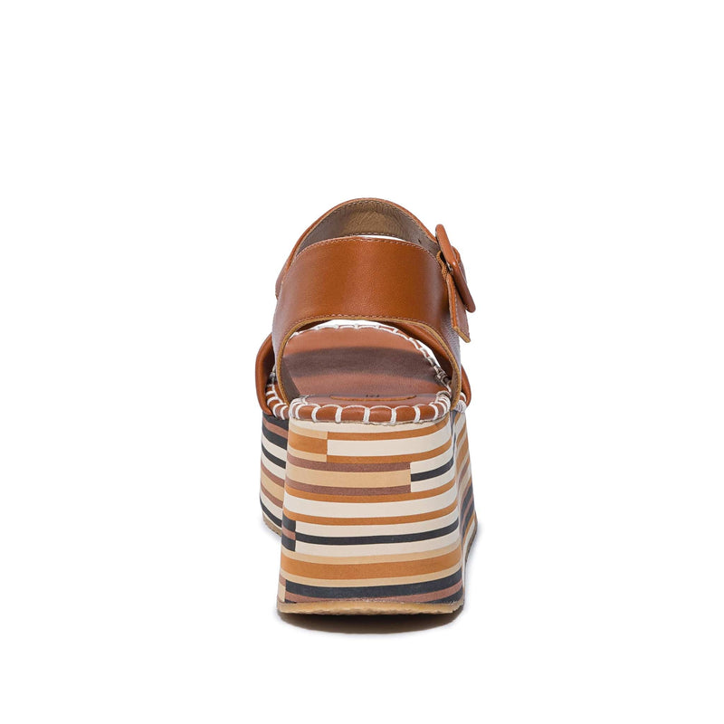 Sandalias Plataforma Bernardo Marley Mujer Marrones Oscuro | HKL7383BJ