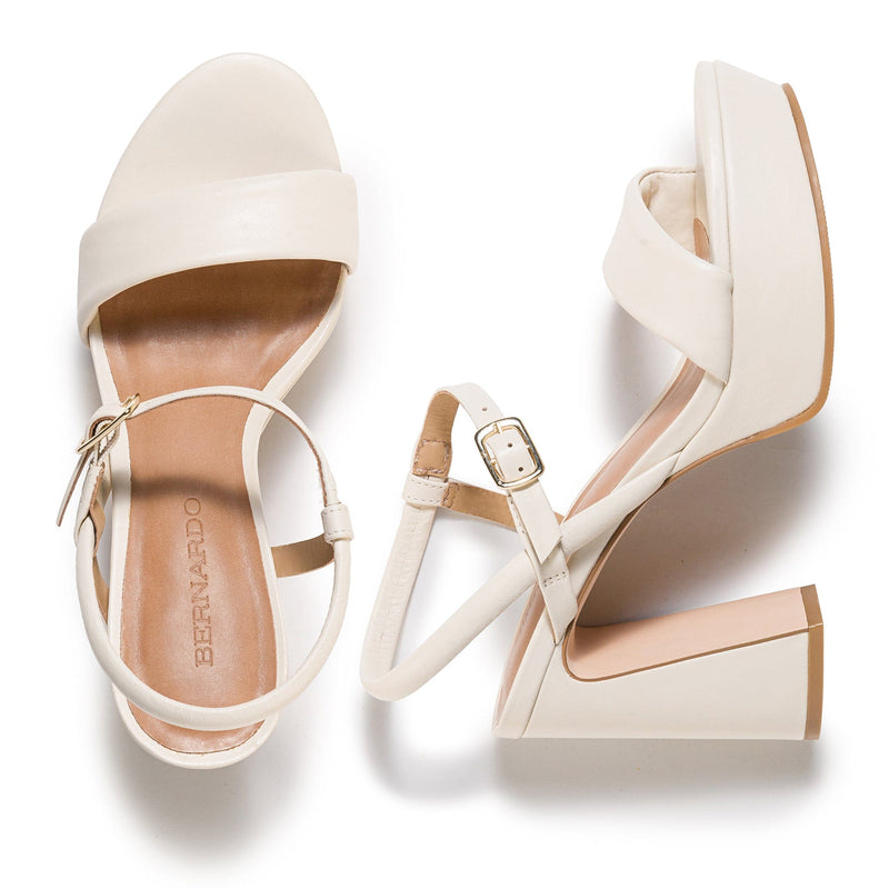 Sandalias Plataforma Bernardo Ventura Mujer Blancas | ACJ2520JW