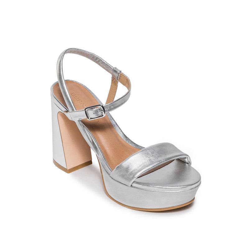 Sandalias Plataforma Bernardo Ventura Mujer Plateadas | LSZ5738KY