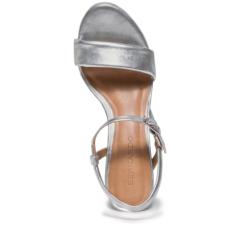 Sandalias Plataforma Bernardo Ventura Mujer Plateadas | LSZ5738KY