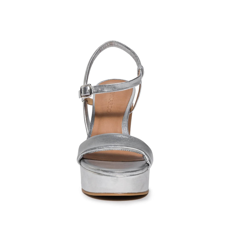 Sandalias Plataforma Bernardo Ventura Mujer Plateadas | LSZ5738KY