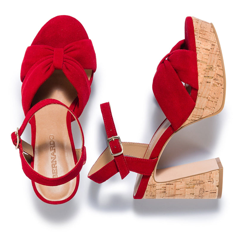 Sandalias Plataforma Bernardo Veronika Mujer Rojas | VHJ6266QX