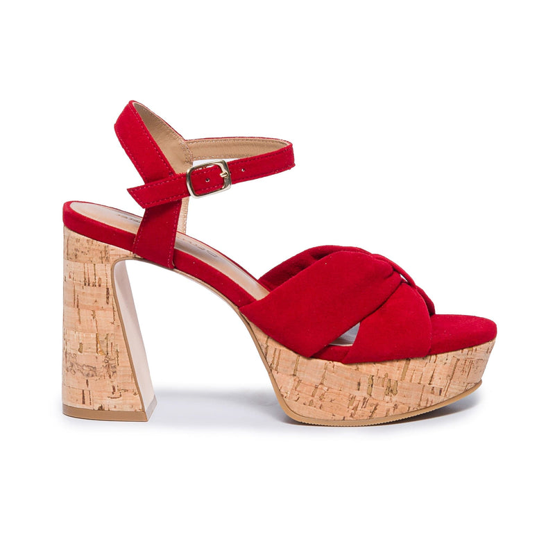 Sandalias Plataforma Bernardo Veronika Mujer Rojas | VHJ6266QX