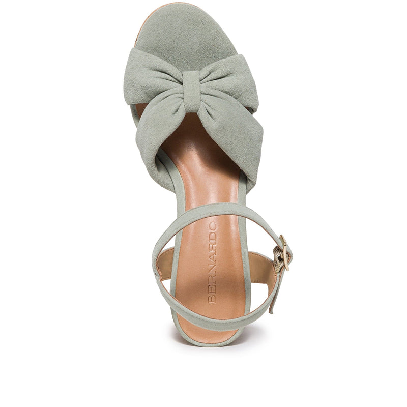 Sandalias Plataforma Bernardo Veronika Mujer Verde Claro | SPA75KH