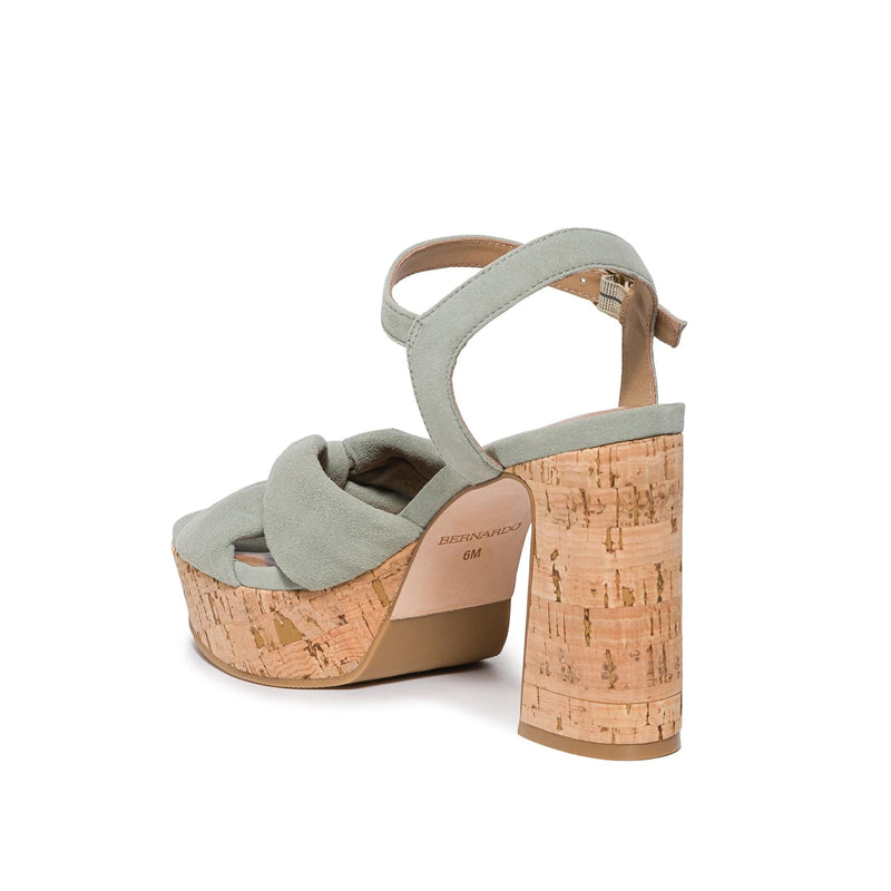 Sandalias Plataforma Bernardo Veronika Mujer Verde Claro | SPA75KH