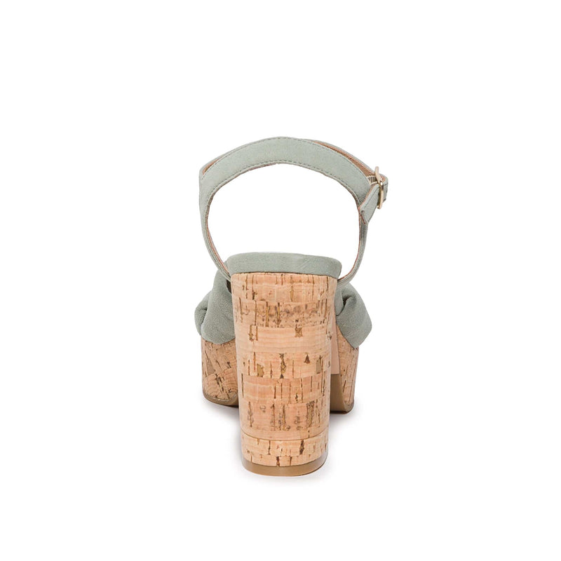 Sandalias Plataforma Bernardo Veronika Mujer Verde Claro | SPA75KH