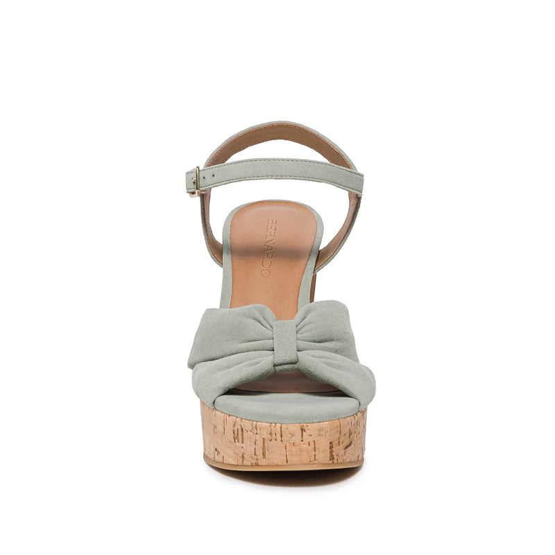 Sandalias Plataforma Bernardo Veronika Mujer Verde Claro | SPA75KH