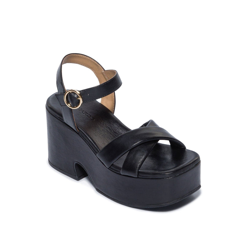 Sandalias Plataforma Bernardo Weston Mujer Negras | JXE610XX
