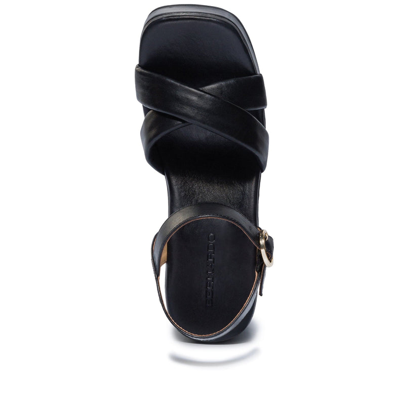 Sandalias Plataforma Bernardo Weston Mujer Negras | JXE610XX