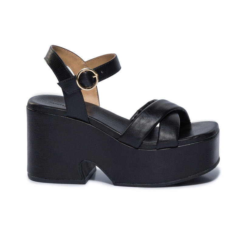 Sandalias Plataforma Bernardo Weston Mujer Negras | JXE610XX