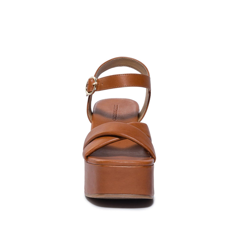 Sandalias Plataforma Bernardo Weston Mujer Marrones Oscuro | TAN3122CK
