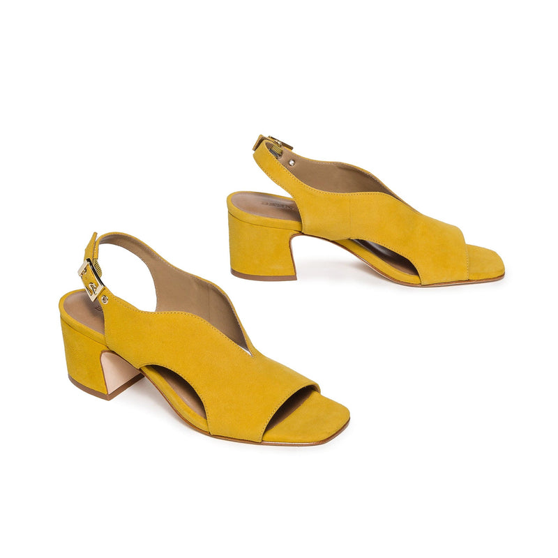 Sandalias Tacones Bernardo Bedford Mid Mujer Amarillo | SZV3178SZ