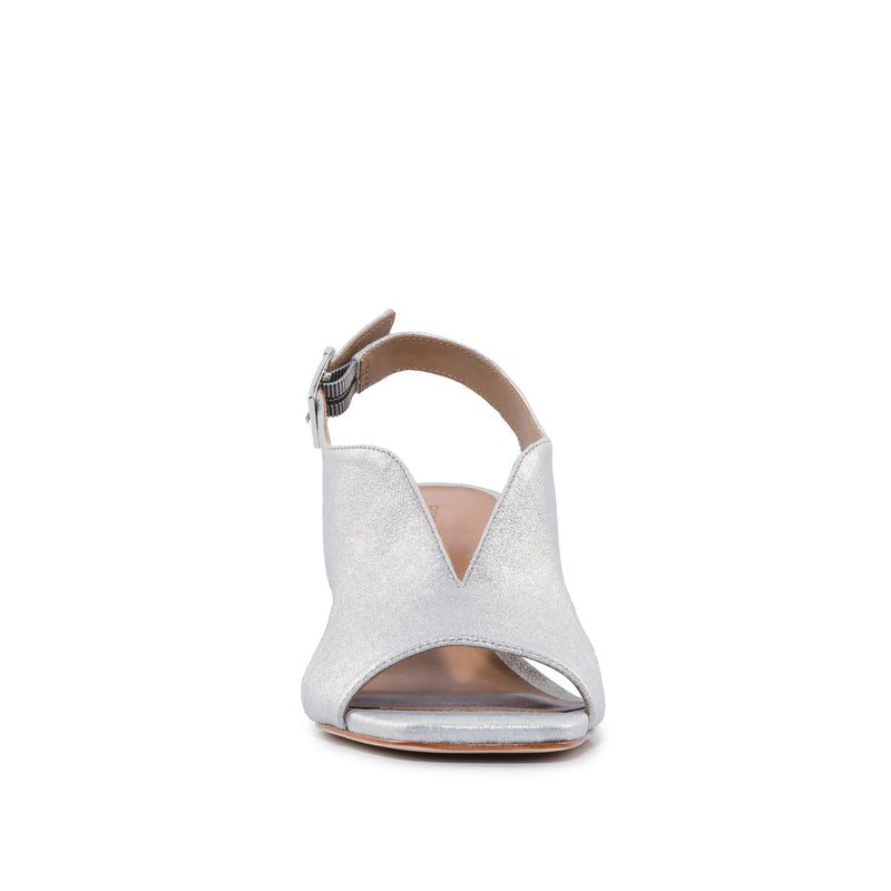 Sandalias Tacones Bernardo Bedford Mid Mujer Plateadas | VPA5571GQ