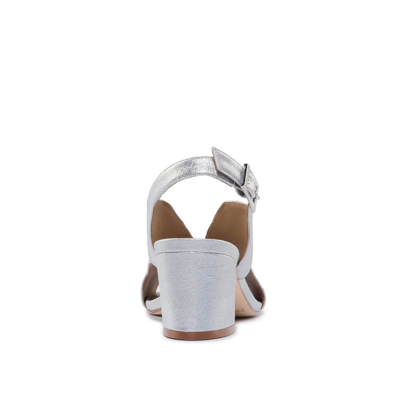 Sandalias Tacones Bernardo Bedford Mid Mujer Plateadas | VPA5571GQ