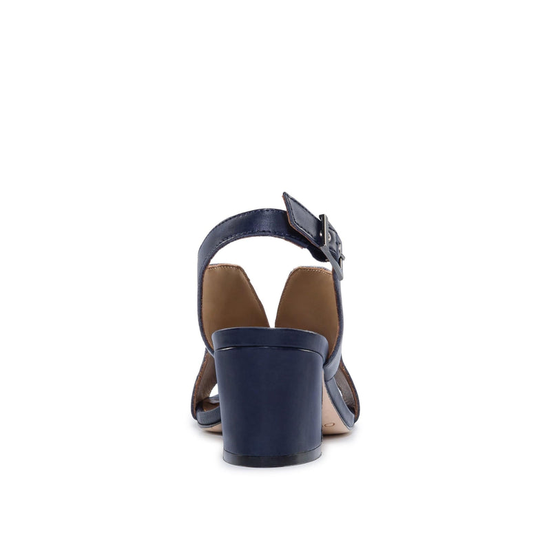 Sandalias Tacones Bernardo Bedford Mid Mujer Azul Marino Oscuro | LUF10080ZP