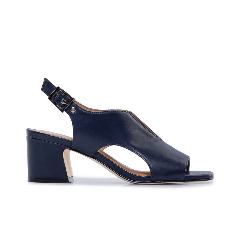 Sandalias Tacones Bernardo Bedford Mid Mujer Azul Marino Oscuro | LUF10080ZP