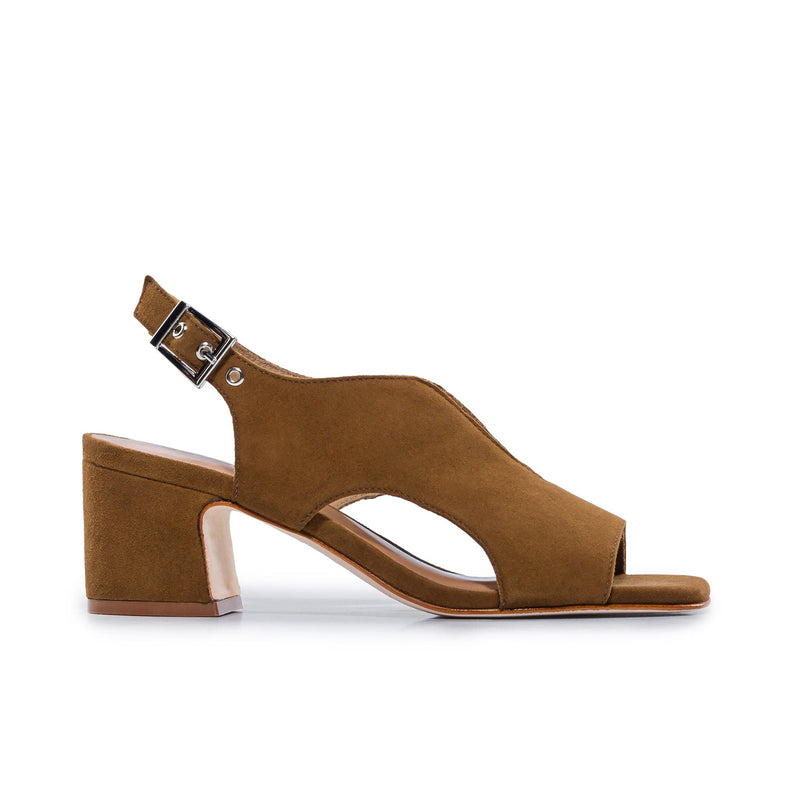 Sandalias Tacones Bernardo Bedford Mid Mujer Marrones Oscuro | STJ4262CA