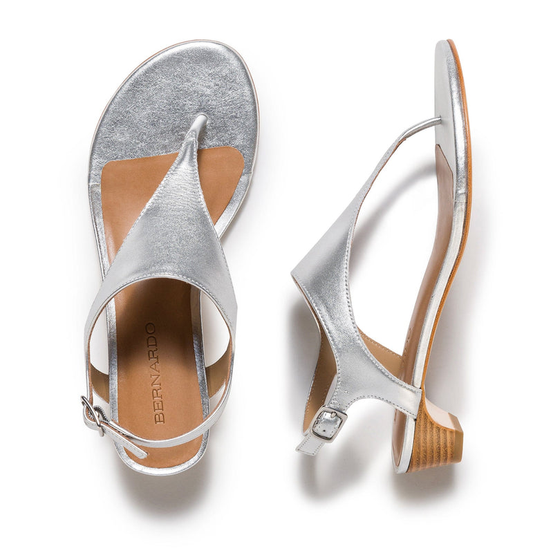 Sandalias Tacones Bernardo Goldy Demi Mujer Plateadas | WLX8919VK