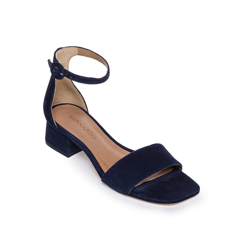 Sandalias Tacones Bernardo Jalena Low Mujer Azul Marino Oscuro | ZAJ388MB