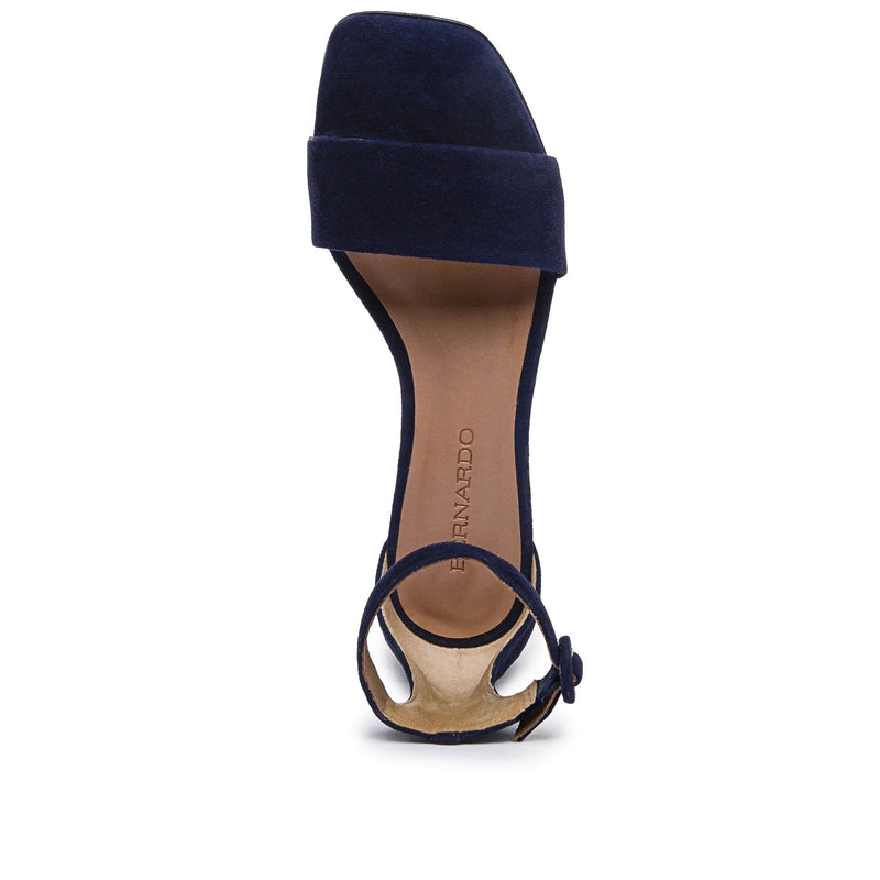 Sandalias Tacones Bernardo Jalena Low Mujer Azul Marino Oscuro | ZAJ388MB