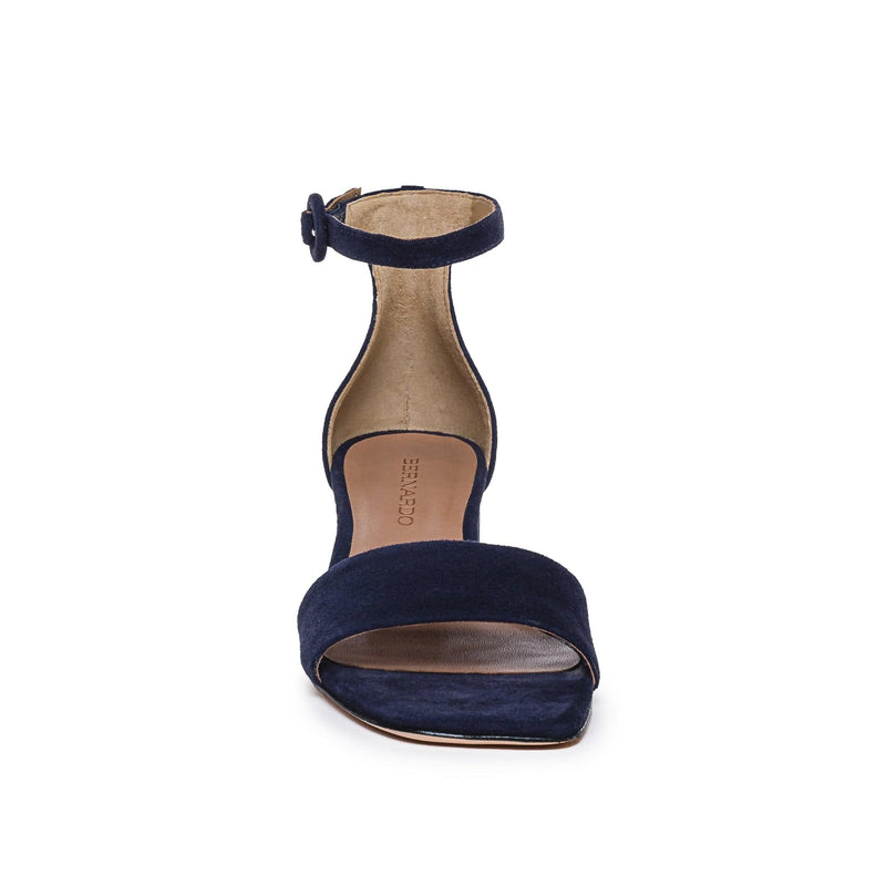 Sandalias Tacones Bernardo Jalena Low Mujer Azul Marino Oscuro | ZAJ388MB