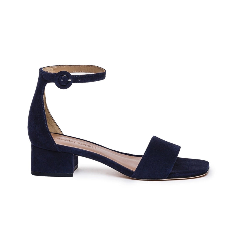 Sandalias Tacones Bernardo Jalena Low Mujer Azul Marino Oscuro | ZAJ388MB