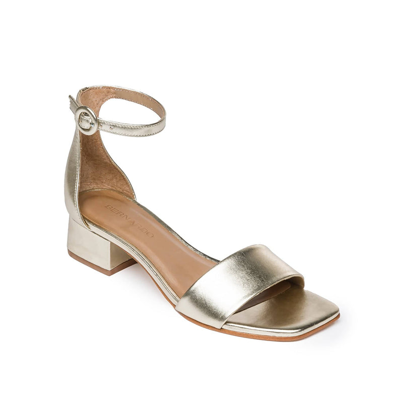 Sandalias Tacones Bernardo Jalena Low Mujer Doradas | YAH4721EU