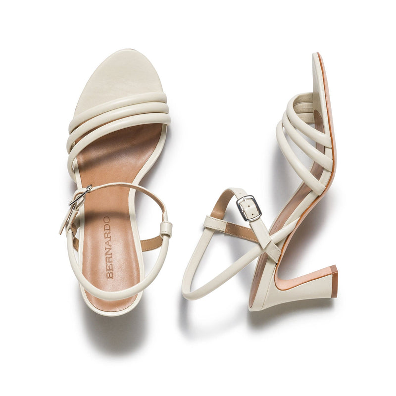 Sandalias Tacones Bernardo Noor Mujer Blancas | SPU524OO